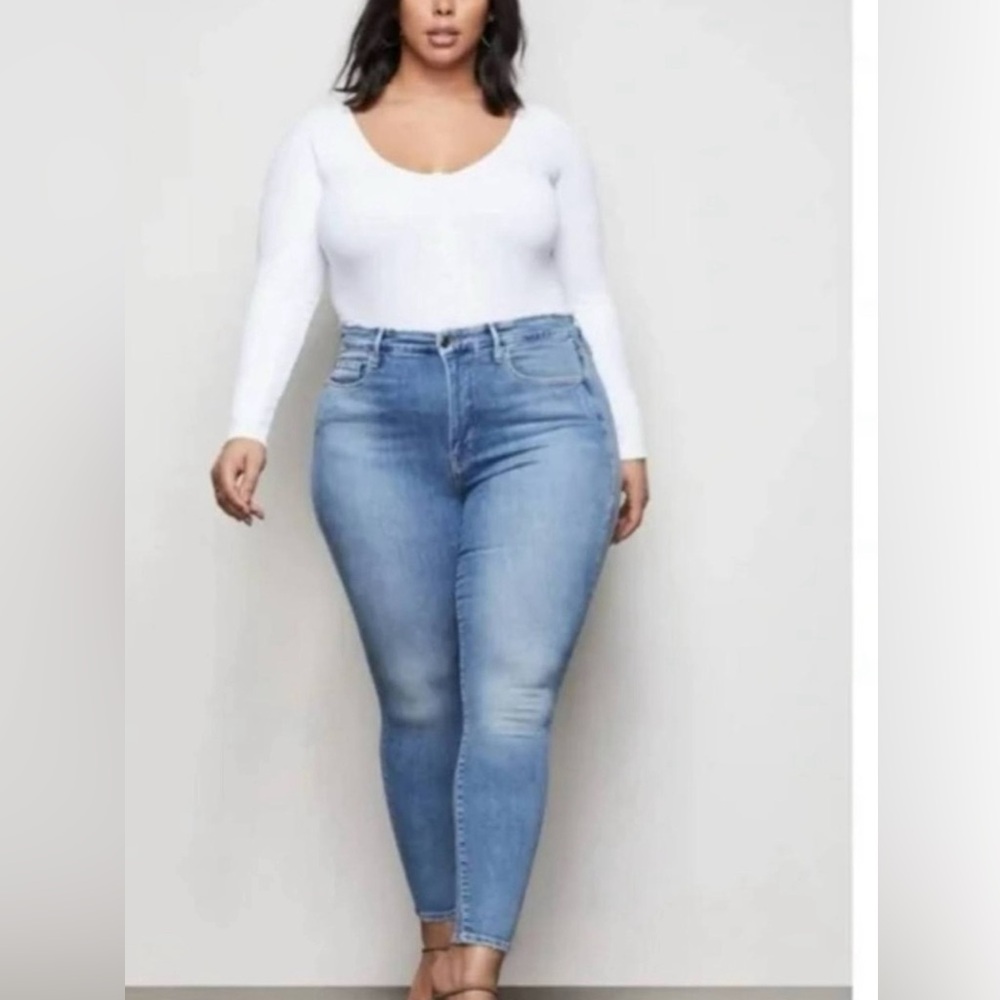 GOOD AMERICAN | ZARA HIGH RISE SKINNY DENIM PANTS